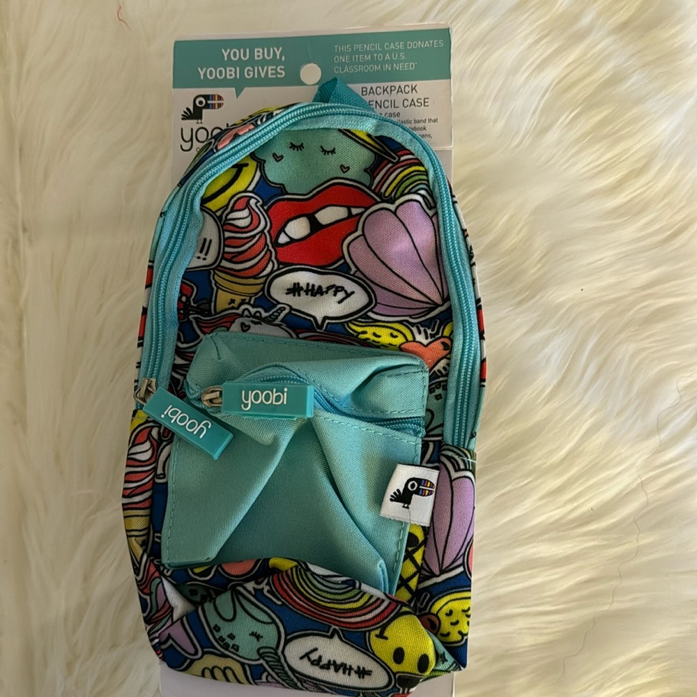 NWOT Yoobi backpack pencil case